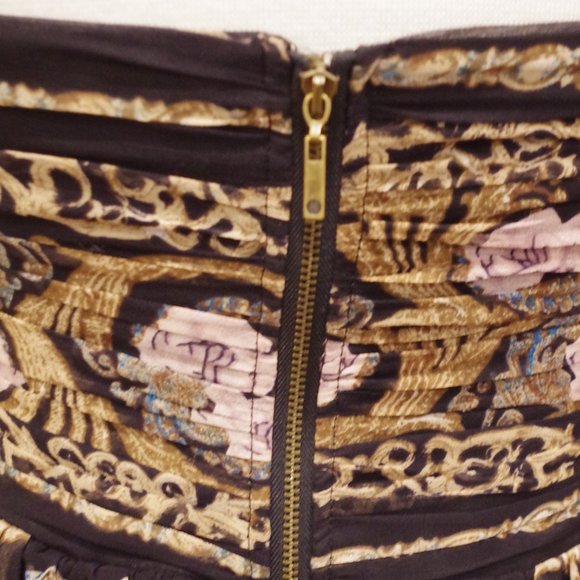 Bebe Silk Chiffon Bubble Hem Strapless Cocktail Dress- Sz. Med - Picture 7 of 9